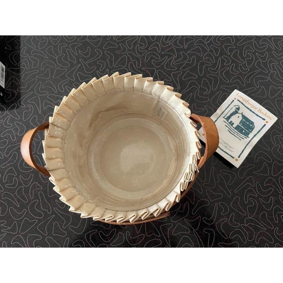 1995 Longaberger Heartland Button Basket with Protective Liner - Picture 3 of 5